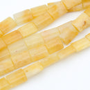 Yellow Jade Rectangular Tube 20x15mm